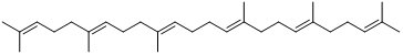 反式角鲨烯;全反-2,6,10,15,19,23-六甲基-2,6,10,14,18,22-廿四碳六烯分子式结构图
