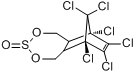 硫丹;1,2,3,4,7,7-六氯双环[2,2,1]庚烯-(2)-双羟甲基-5,6-亚硫酸酯分子式结构图