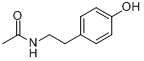 N-乙酰基酪胺;N-[2-(4-羟基苯基)乙基]乙酰胺分子式结构图