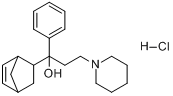 盐酸比哌立登;1-(5-双环[2.2.1]庚-2-烯基)-1-苯基-3-(1-哌啶基)丙-1-醇盐酸盐分子式结构图