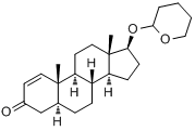 1-睾酮四氢吡喃醚;17beta-[(四氢-2H-吡喃-2-基)氧基]-5alpha-雄甾-1-烯-3-酮分子式结构图