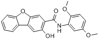 N-(2,5-二甲氧基苯基)-2-羟基二苯并呋喃-3-甲酰胺;色酚AS-BT;纳夫妥AS-BT;冰染偶合组分16分子式结构图