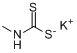 N-甲基二硫代氨基甲酸钾分子式结构图