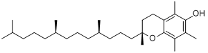 维生素E;生育酚;3,4-二氢-2,5,7,8-四甲基-2-(4,8,12-三甲基十三烷基)-6-色满醇分子式结构图