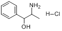 盐酸苯丙醇胺;;DL-2-氨基-1-苯基-1-丙醇盐酸盐分子式结构图