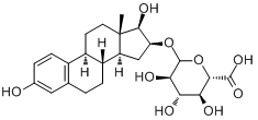 雌三醇-16beta-D-葡糖苷酸;3,17b-二羟基-1,3,5(10)-雌甾三烯-16a-基-beta-D-葡糖苷酸分子式结构图