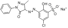 媒介红19;5-氯-3-[(4,5-二氢-3-甲基-5-氧代-1-苯基-1H-吡唑-4-基)偶氮]-2-羟基苯磺酸单钠盐分子式结构图