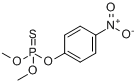 甲基对硫磷;甲基1605;O,O-二甲基-O-(4-硝基苯基)硫代磷酸酯分子式结构图