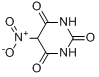 5-硝基巴比土酸;5-硝基巴比妥酸;5-硝基丙二酰脲;5-硝基-2,4,6(1H,3H,5H)-嘧啶三酮分子式结构图