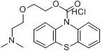 地美索酯盐酸盐;2-(2-二甲基氨基乙氧基)乙基吩噻嗪-10-甲酸酯盐酸盐分子式结构图