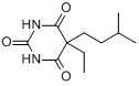 异戊巴比妥;5-乙基-5-(3-甲基丁基)巴比妥酸;5-乙基-5-(3-甲基丁基)-2,4,6-(1H,3H,5H)-嘧啶三酮分子式结构图