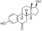 6-酮雌二醇;(17b)-3,17-二羟基雌甾-1,3,5(10)-三烯-6-酮分子式结构图