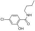 丁氯柳胺;N-丁基-4-氯水杨酰胺分子式结构图