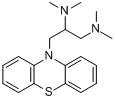 氨丙嗪;N,N,N',N'-四甲基-3-(10H-吩噻嗪-10-基)-1,2-丙二胺分子式结构图