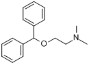 苯海拉明;N,N-二甲基-2-(二苯甲氧基)乙胺;二甲氨基乙醇二苯甲醚分子式结构图