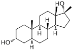 17beta-甲基-5alpha-雄甾烷-3alpha,17beta-二醇分子式结构图