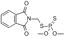 亚胺硫磷;酞胺硫磷;O,O-二甲基-S-(邻苯二甲酰亚氨基甲基)二硫代磷酸酯分子式结构图