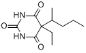 戊巴比妥;5-乙基-5-(1-甲基丁基)巴比妥酸;5-乙基-5-(1-甲基丁基)-2,4,6-(1H,3H,5H)-嘧啶三酮分子式结构图