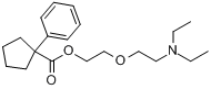 喷托维林;1-苯基环戊烷-1-羧酸2-(2-二乙胺基乙氧基)乙酯分子式结构图