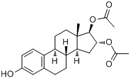 雌三醇16,17-二乙酸酯;1,3,5(10)-雌甾三烯-3,16a,17b-三醇16,17-二乙酸酯分子式结构图