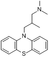 异丁嗪;N,N,2-三甲基-3-吩噻嗪-10-基-1-丙胺分子式结构图