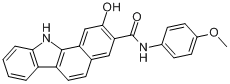 2-羟基-N-(4-甲氧基苯基)-11H-苯并[a]咔唑-3-甲酰胺;色酚AS-SG;纳夫妥AS-SG分子式结构图