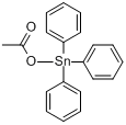 三苯基锡醋酸盐;醋酸三苯基锡;三苯基乙酸锡;薯瘟锡分子式结构图