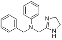 安他唑啉;N-苄基-N-(4,5-二氢-1H-咪唑-2-基甲基)苯胺分子式结构图