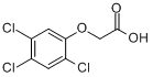 2,4,5-三氯苯氧乙酸;2,4,5-三氯苯氧基醋酸;2,4,5-涕酸;2,4,5-T分子式结构图