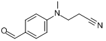 4-(N-甲基-N-氰乙基)氨基苯甲醛;N-甲基-N-氰乙基-4-氨基苯甲醛分子式结构图