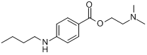 丁卡因;4-(丁氨基)-苯甲酸2-(二甲氨基)乙酯分子式结构图