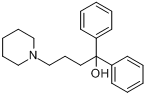 地芬尼多;二苯哌丁醇;1,1-二苯基-4-(1-哌啶基)-1-丁醇分子式结构图